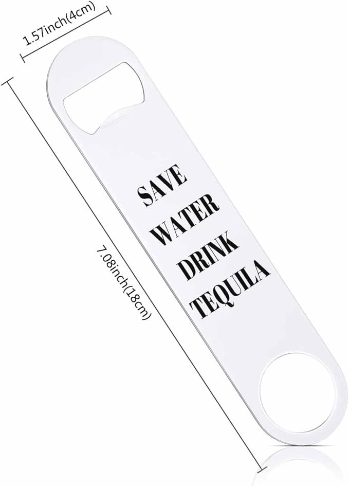 Funny Joke Stainless Steel Bottle Opener Save Water Drink Tequila Flat Beer - Image 2