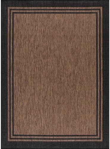 Luul Home Bordered Outdoor Rug 5x7 Washable Outside Carpet for Indoor Patio P...