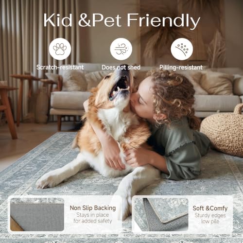 8x10 Grey Neutral Area Rug