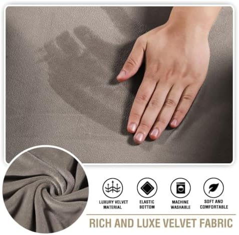 H.VERSAILTEX Stretch Velvet 2 Piece T Cushion Sofa Slipcovers - Individually ...