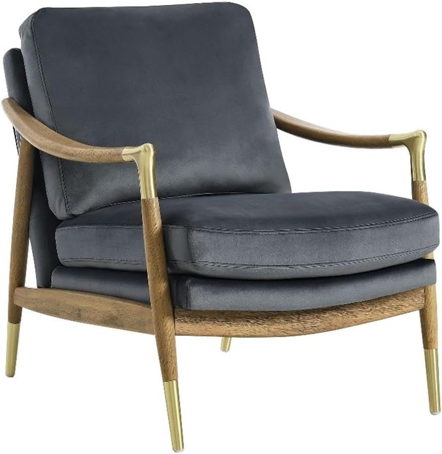 Modway Langford Stain-Resistant Performance Velvet Armchair – Mid Century Mod...