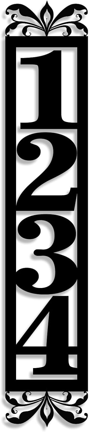 Custom Vertical House Numbers for Outside, Personalized Vertical Address Numb...