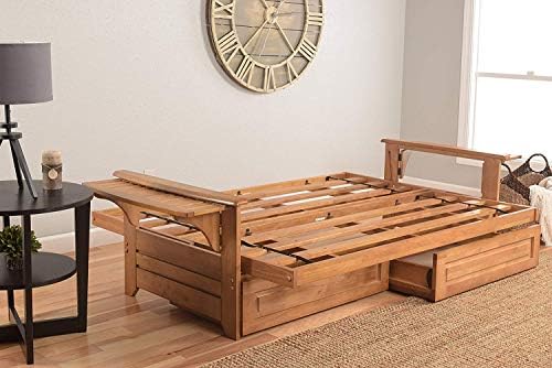 Kodiak Futons Phoenix Futon in Butternut Finish with Storage Drawer, Full, Mo...