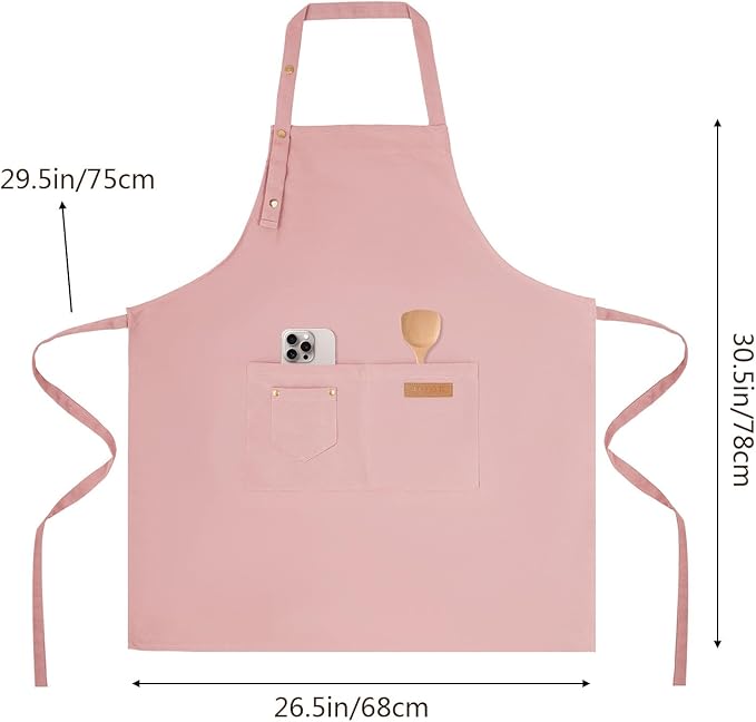 Tosewever Art Aprons for Women Painting Pottery Baking, Mens Buckle Straps - Image 7