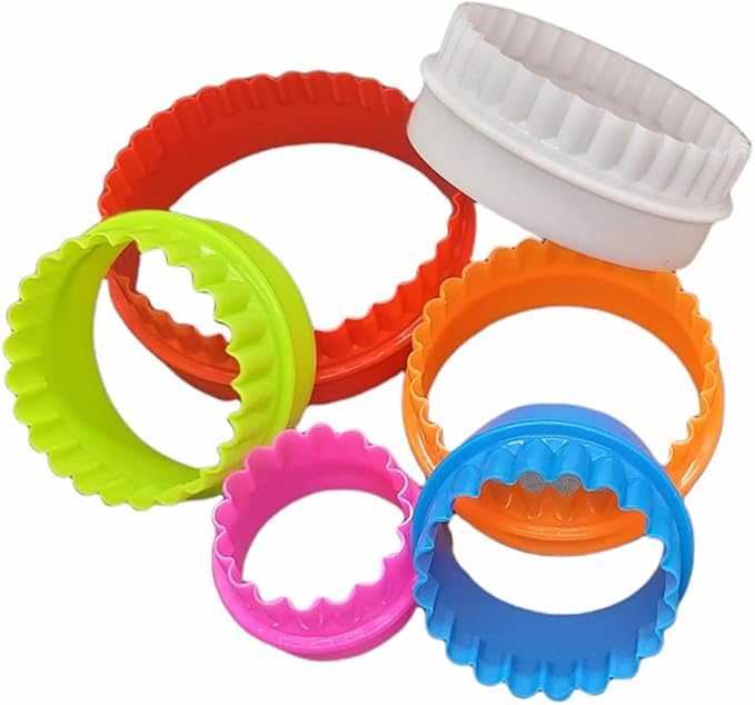 Handy Housewares 6pc Scalloped Biscuit/Cookie Dough Cutter Set, Round & Flower - Image 4