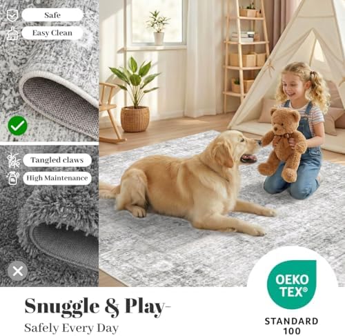 Homemate Washable Rug 8x10 Area Rugs - Vintage Rugs for Living Room