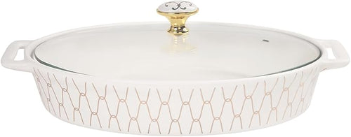 12" x 8" Ceramic Oval Casserole Dish by jinsongdafa