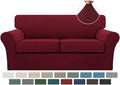 Turquoize 3 Piece Sofa Covers for 2 Cushion Couch Sofa Slipcover Soft Couch by Turquoize
