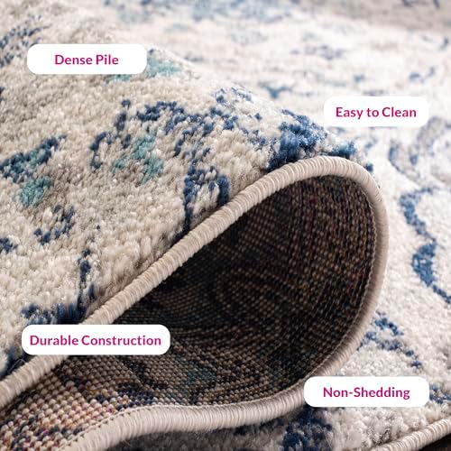 SAFAVIEH Madison Collection Area Rug - 5'3" x 7'6", Cream &...
