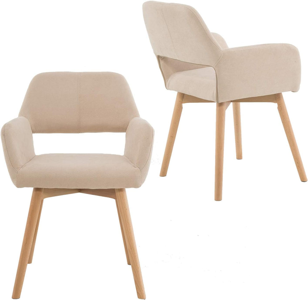 Desk Chair No Wheels Vanity Chair Comfy Accent Chair for Living Dining Room B...