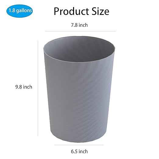 UUJOLY Plastic Small Trash Can Wastebasket, Garbage Container Basket - Image 6