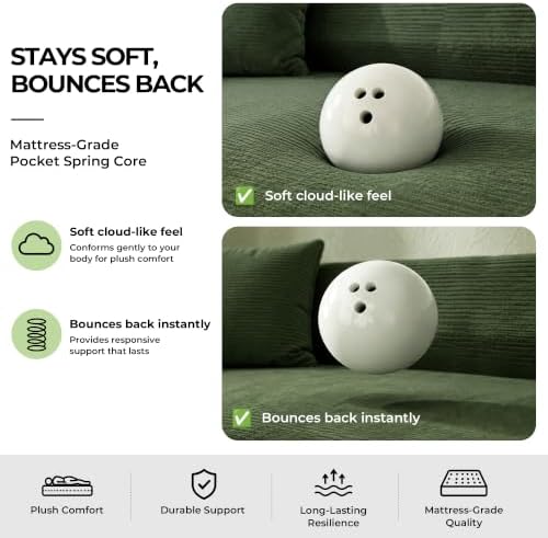 79'' Futon Sofa Bed, High‑Back Boneless Couches for Living Room