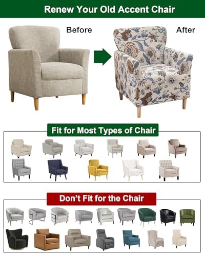 CRFATOP Accent Chair Cover, Stretch Armchair Slipcover for Living Room,22