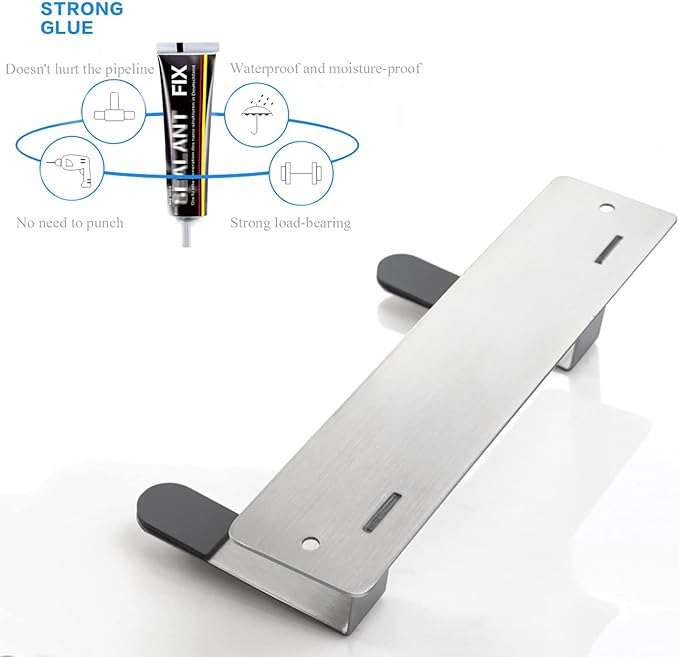 Stainless Steel Wall Mounted Cutting Board Holder Punch-free Multifunctional - Image 6