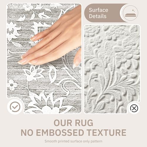 Soalmost 8x10 Area Rugs for Living Room, Washable Bedroom Soft Rug Grey