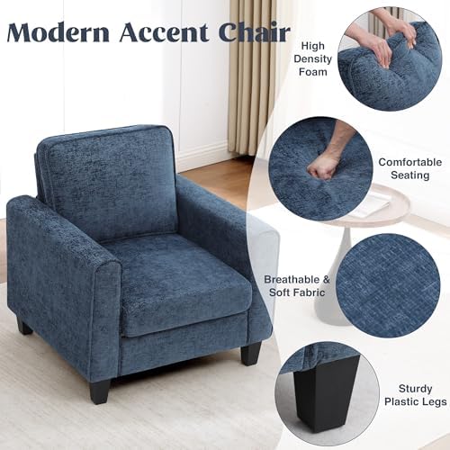 Accent Chairs Set of 2 for Living Room, Mid Century Modern Upholstered Living...