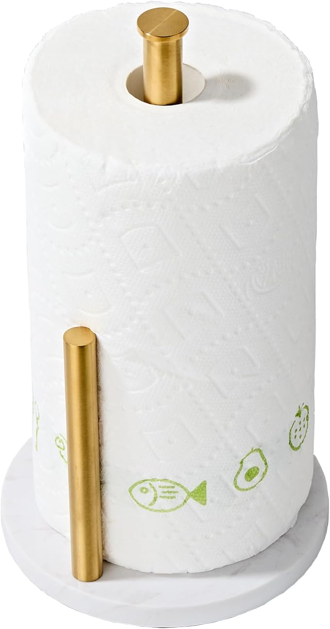 Brushed Gold Paper Towel Holder, Stainless Steel Paper Towel Holder by KUUBTH