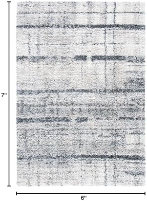 SAFAVIEH Fontana Shag Collection Area Rug - 5'3" x 7'6", Iv...