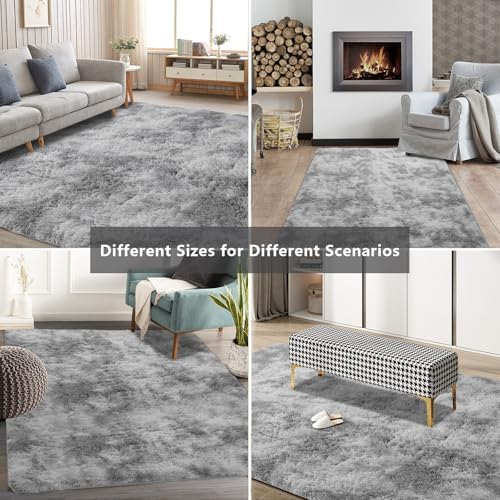 Shag Area Rugs for Bedroom Living Room,8X10 Ultra Soft Fluffy Area Rugs for D...
