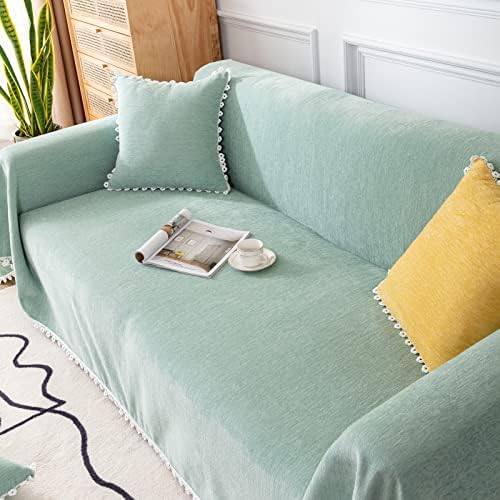 VClife Farmhouse Style Couch Cover for Dog Sage Green Sofa Covers for Oversiz...