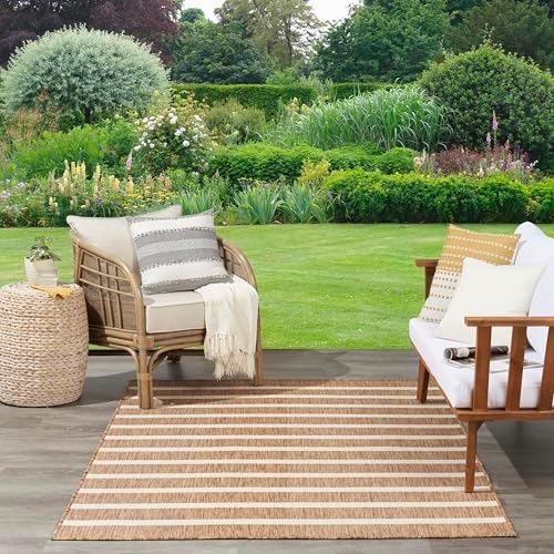 Nourison Home Positano Jute Ivory 6' x 9' Area Rug - Easy Clean, Non ...
