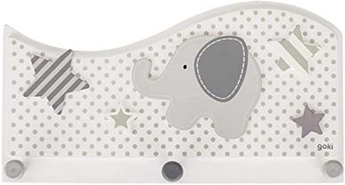 'Goki 60737 Coat Rack Wooden Elephant/Stars, Grey