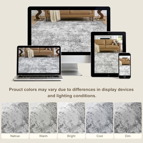 10x14 Area Rugs for Living Room, Washable 10x14 Rug Large Low Pile