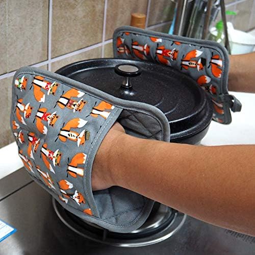 Pot Holders Set of 2 Heat Resistant 480 ℉ Non Slip Clear Silicone Printed - Image 6