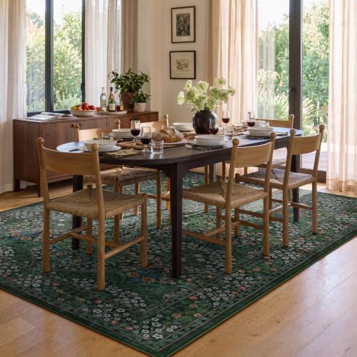 Lahome Dark Green Area Rugs 8x10, Soft 8x10 Washable Rugs for Living Room