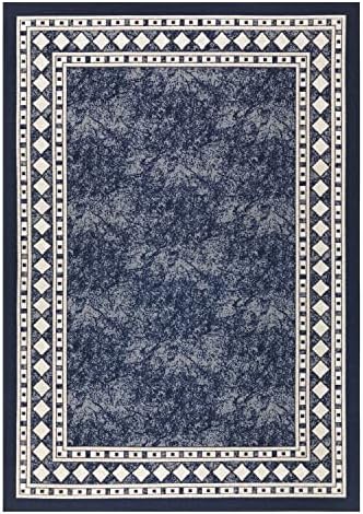 Antep Rugs Alfombras Modern Bordered 8x10 Non-Skid (Non-Slip) Low Profile Pil...
