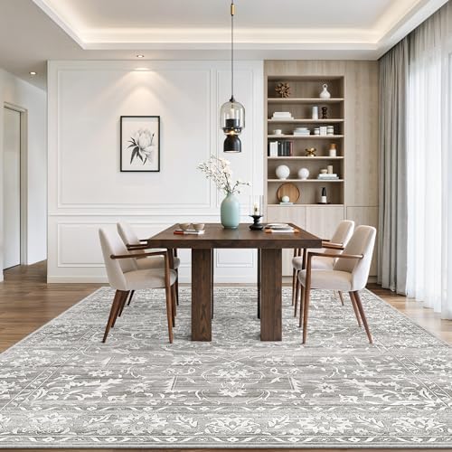 Soalmost 8x10 Area Rugs for Living Room, Washable Bedroom Soft Rug Grey