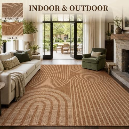 PADOOR-Outdoor Rug-Patio Rug 9x12 ft Polypropylene Indoor Outdoor Rugs Outdoo...