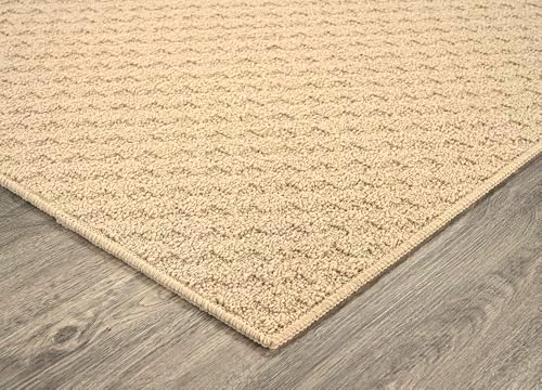 Garland Rug Town Square Beige Tan 2' x 5' Non Slip Area Rug for Livin...