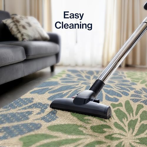 JONATHAN Y Floral Textured Weave Indoor Outdoor Area Rug 8X10 Navy/Green, Zin...
