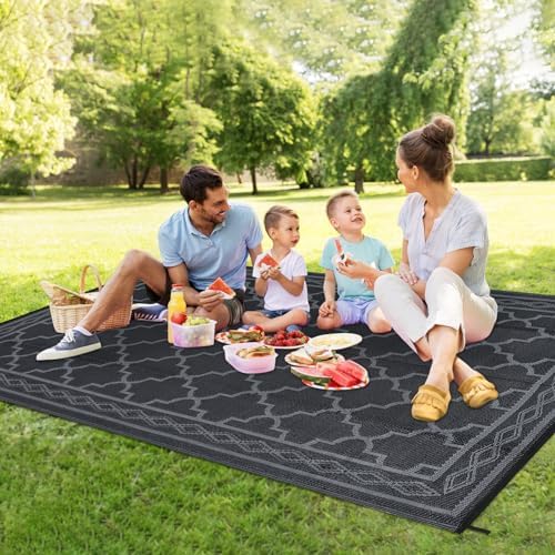 GarveeLife 10x20 Outdoor Rug Waterproof for Patio Decor, Foldable Reversible ...