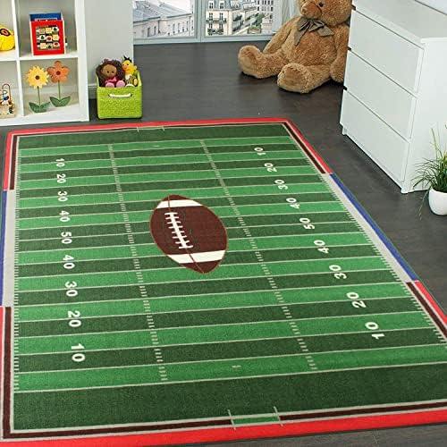 Mybecca Kids Rug American Football Field Rug 5'x7' (Approx:4'11&q...