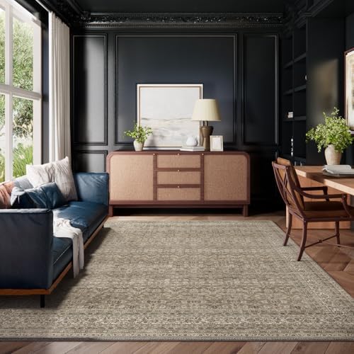 9x12 Area Rugs for Living Room: Washable Bedroom Rug Non Slip Large Carpet