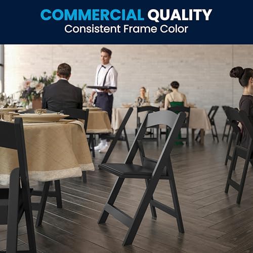 Flash Furniture Hercules Series Folding Chairs for Weddings and Formal Events...