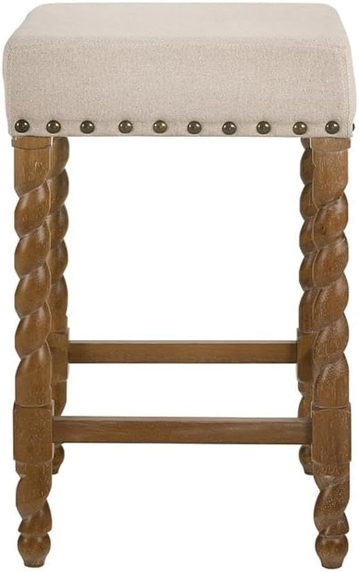 Carolina Chair & Table Remick 24" Counter Stool with Linen Upholster...