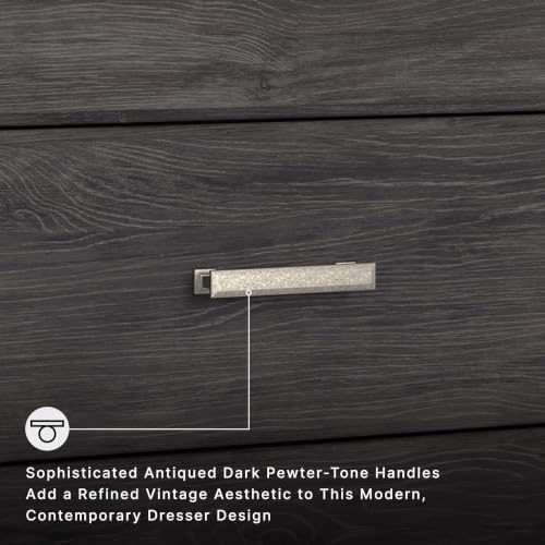 Signature Design by Ashley Belachime 6 Drawer Black Wood Bedroom Dresser