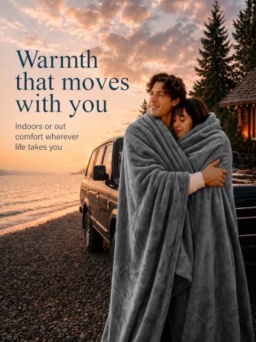 Utopia Bedding Fleece Bed Blanket California King Size Grey (102x96 Inch)