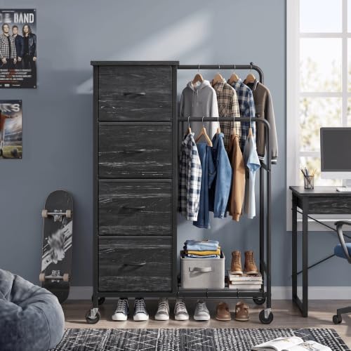 Romorgniz Tall Dresser with Hanging Rack & Extra Deep Storage,47.28"...