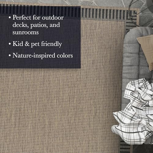 Couristan Recife Indoor Outdoor Rug - Wicker Stitch 2'3" x 7'10&...