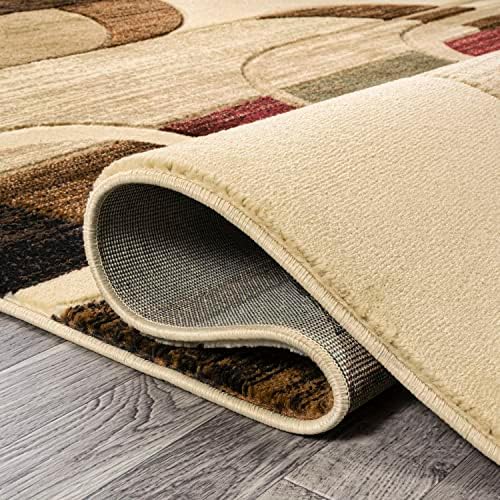 JONATHAN Y Abstract Arches Cream/Brown/Red Indoor Area Rug 8X10 ft, Tamara Re...