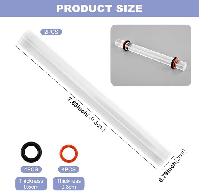 Polymer Clay Roller Tools, Acrylic Rolling Pin - Image 3