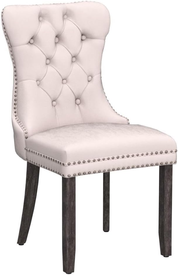 KCC Velvet Dining Chairs Set of 6, Upholstered High-end Tufted Dining Room Ch...