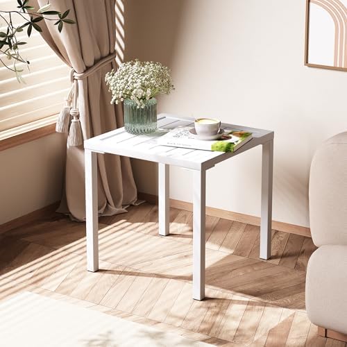 Crestlive Products Aluminum Outdoor Side Table, Pool Lounge Chair Side Table,...