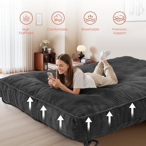 8" Futon Mattress Queen Size, Futons Sofa Bed Sleeper Couch Bed, Folding...