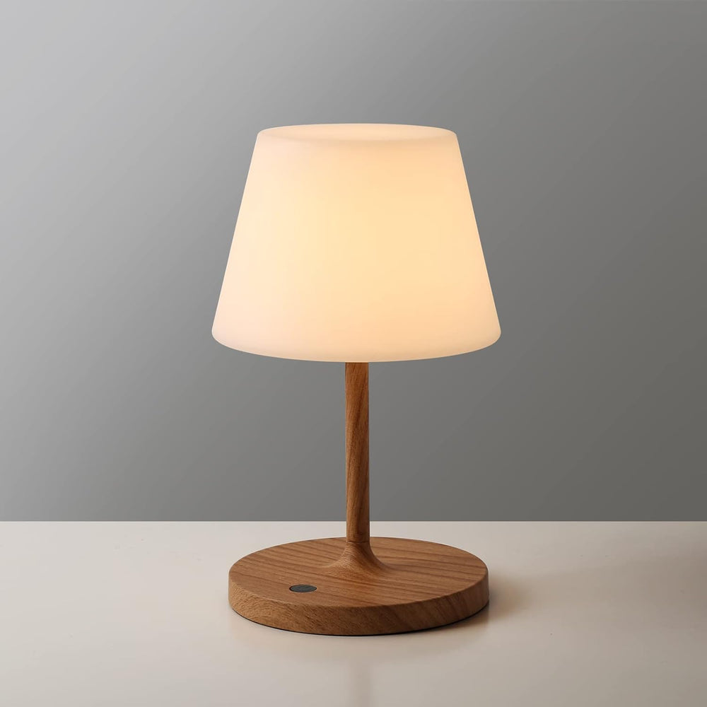 WEILAILUX Outdoor Table Lamp, Shower Lamp Waterproof (Wood Grain H9.6in)