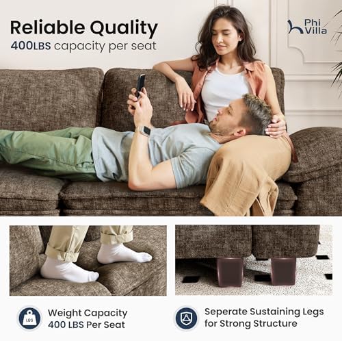 PHI VILLA 53.5 Inches Oversized Single Seat Accent Sofa Chair Couch